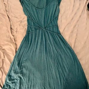 Max Studio teal turquoise dress small rayon/spandex